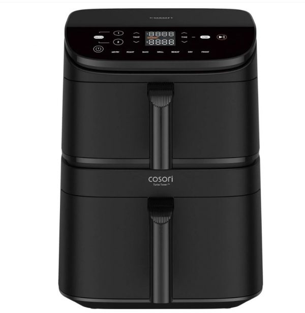 Cosori Turbo Tower Chef Edition 10,8 L – Doppel-Basket Heißluftfritteuse mit 2630 W & 3 Ebenen