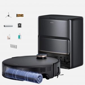 MOVA Z60 Ultra Roller Complete Schwarz – 28.000 Pa Saugkraft, AutoShield™, HydroForce™, Auto-Waschanlage & 1. Reinigungslösung